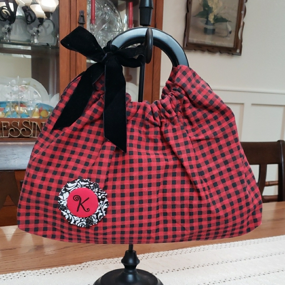 Red and Black  Buffalo Checkered Women's Toe Bag